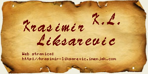 Krasimir Liksarević vizit kartica